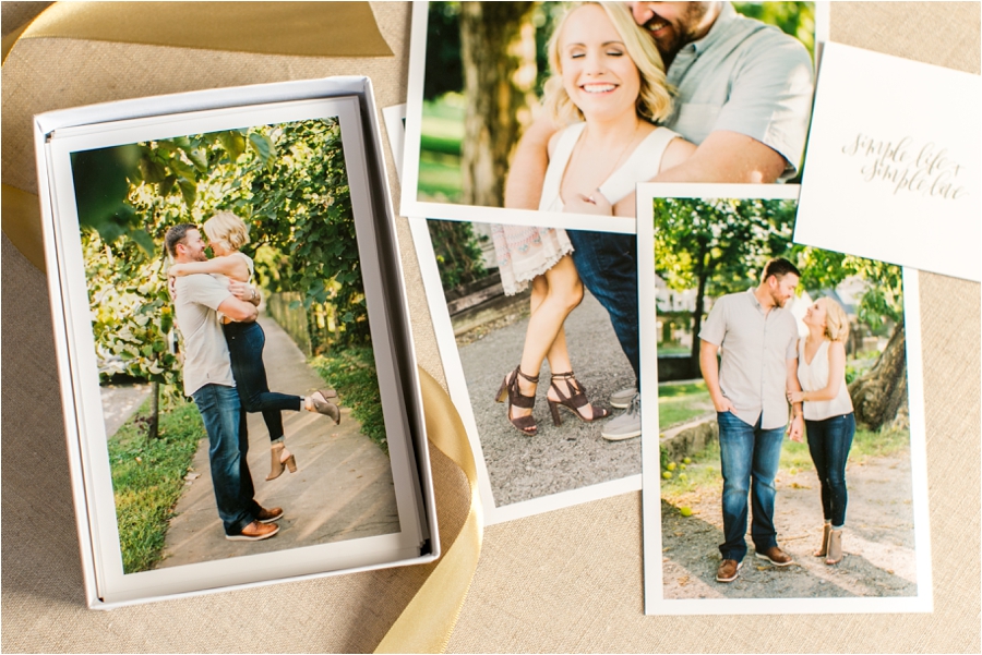 proof prints of an anniversary session
